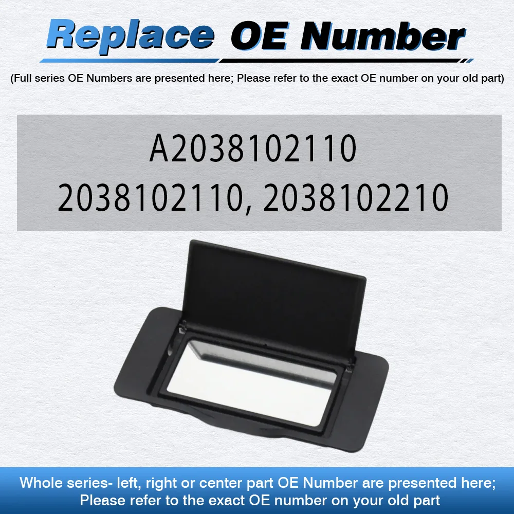 Pare-soleil de voiture, couverture de miroir cosmétique de maquillage pour Mercedes Benz W203 classe C 2001 2002 2003 2004 2005-2007 2038102110 LHD