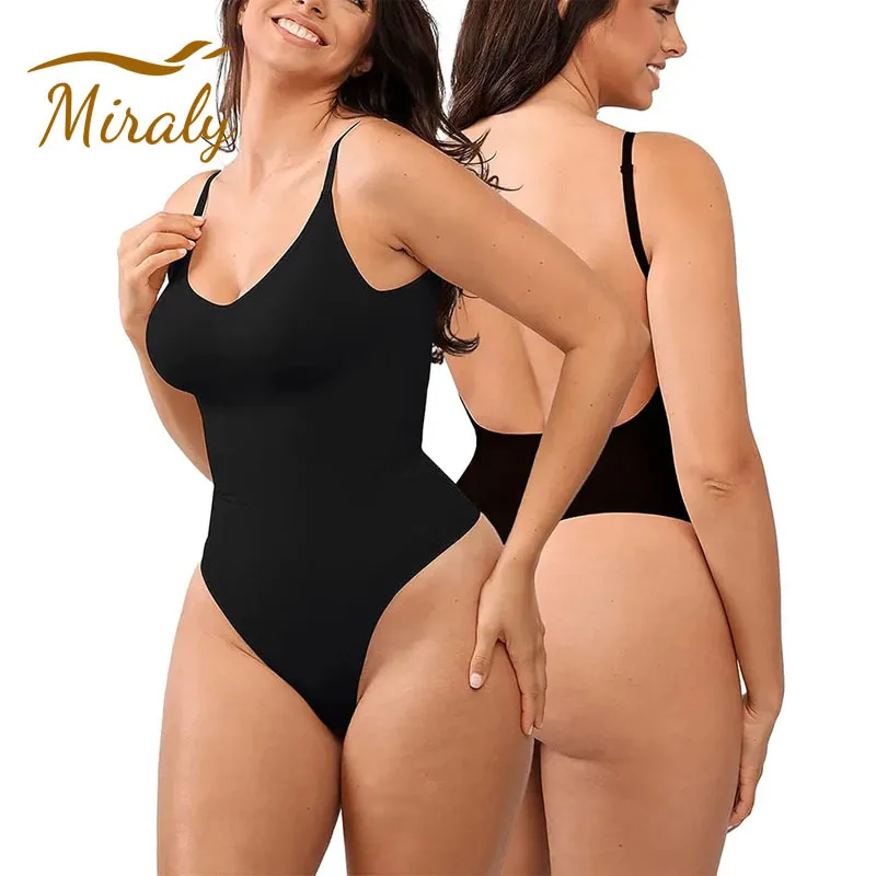 Women Backless Sleeveless Bodysuits Shapewear Thong Seamless Tummy Control Butt Lifter Body Shaper Corset Slimming Camisole Tops