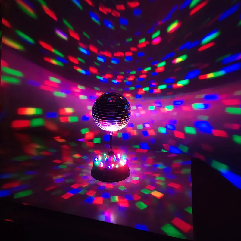 

5" Mini Mirror Disco Ball, Reflective Led Stage Lighting for Dance Disco DJ Club Party Decoration, Family Gathering Live Lamp
