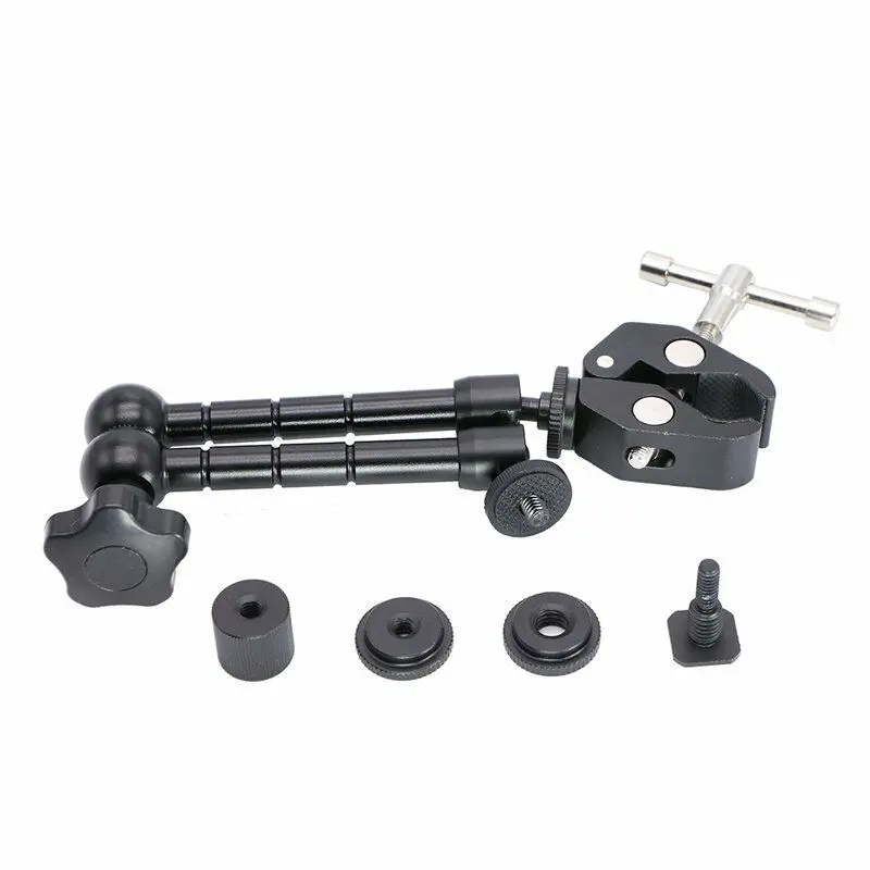 Se utiliza para instalar monitor HDMI, luz LED, flash de cámara, cámara DSLR, super clamp 11-inch ajustable magic articulado brazo abrazadera,