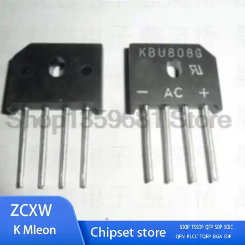 10PCS/LOT  KBU808  KBU810  KBU807  KBU806  KBU805  KBU804 KBU803 KBU802 KBU801 DIP-4 8A 800V