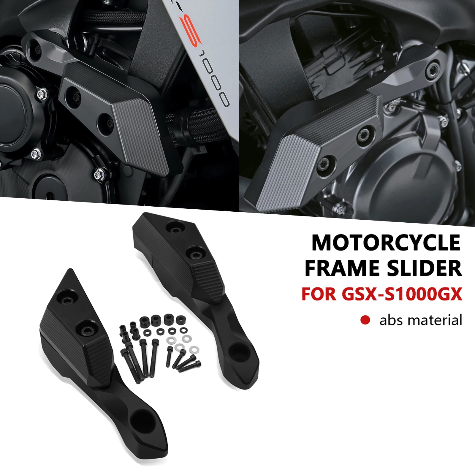 

Для GSX-S1000GX 2024 GSXS1000GX слайдер рамы мотоцикла, защитные дуги двигателя, защитный кожух для корпуса, защита от падения