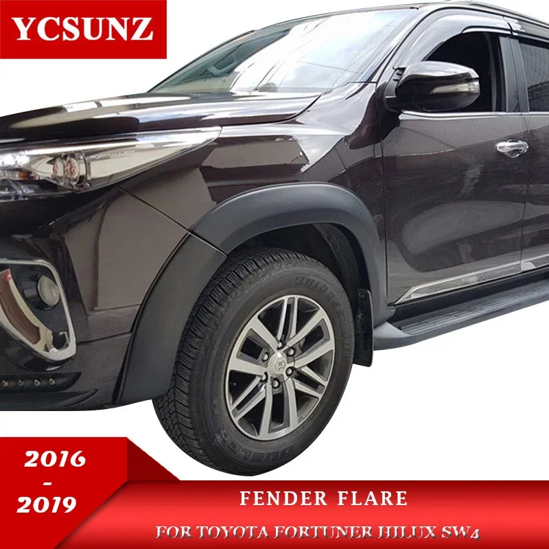 

Wheel Arches Fender Flares Mudguards For Toyota Hilux Fortuner sw4 2016 2017 2018 2019 2020 Car Accessories YCSUNZ