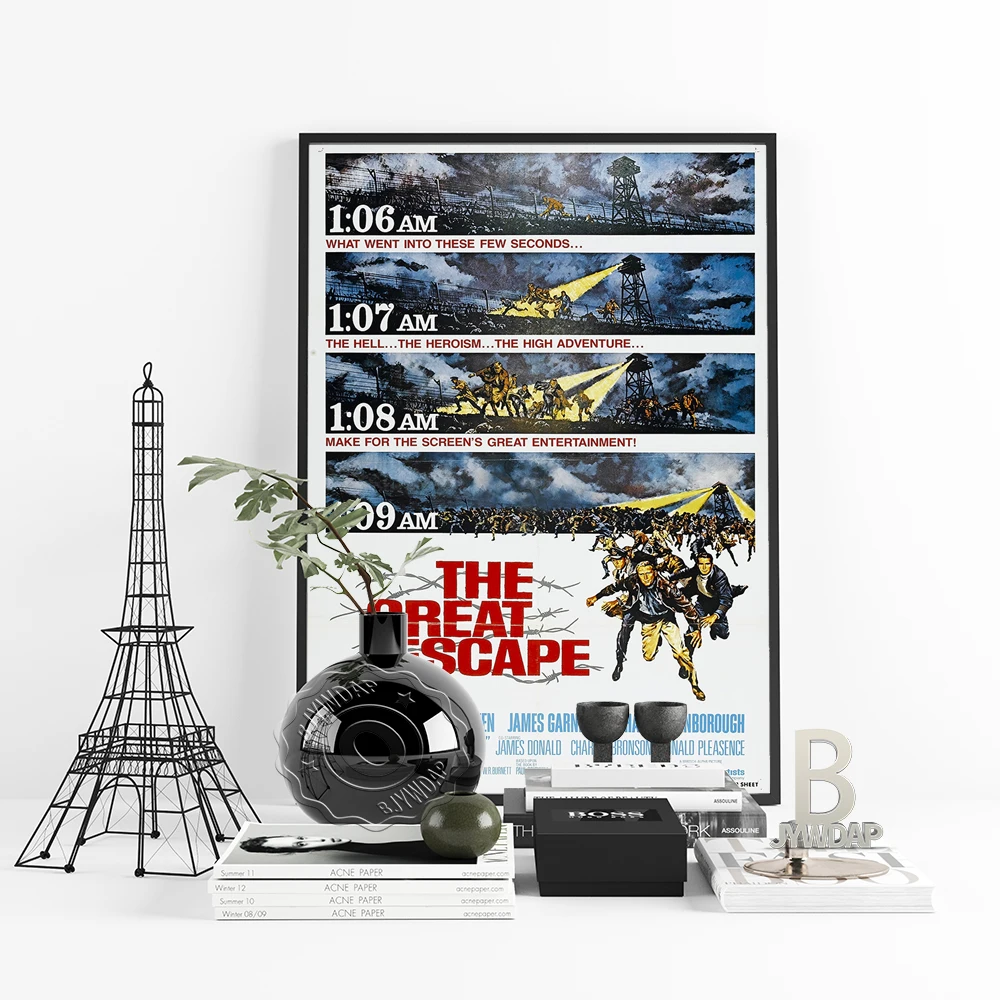 Classic Movie Posters and Prints Steve The Great Escape Canvas Painting Wall Art Picture Living Room Home Decor Cuadros