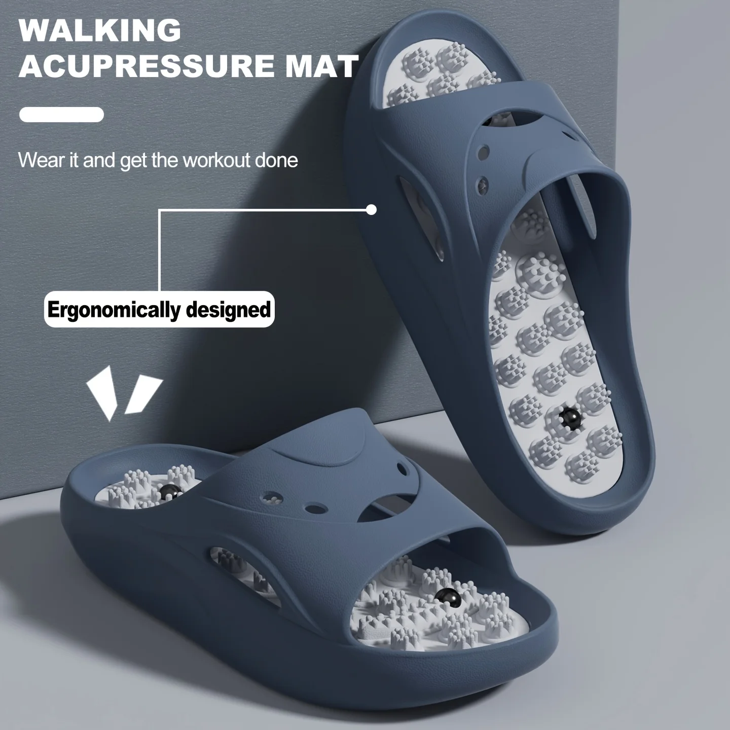 Women Men EVA Massage Slippers Thick Sole Bathroom Slides Non Slip Shower Sandals Soft Cushion Home Indoor Outdoor Beach Shoes view 4
