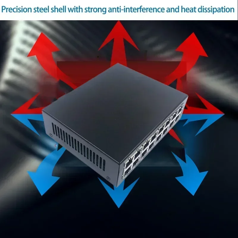 Módulo industrial do interruptor dos ethernet, 16 port, 10 m, 100m dc, 12v, para a escola, centro comercial, centro comercial