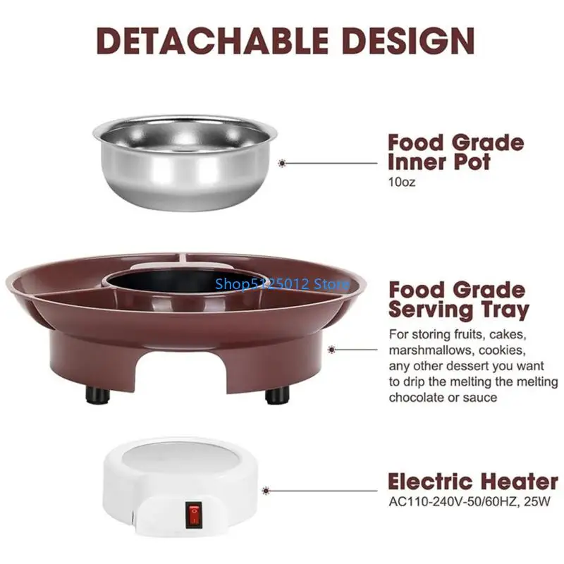 G8TC Efficient Chocolate Melter Allows More Melting at Once Not Needed Great for Saving Time During Family Parties