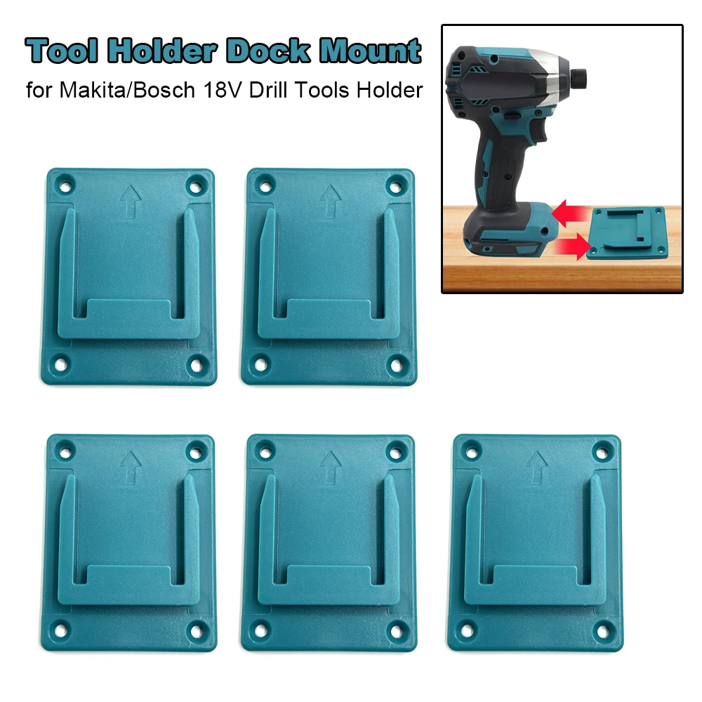 

1-5PCS Tool Holder Dock Mount For Makita&Bosch 18V Fixing Devices Drill Tool Holder Case Machine Storage Bracket Stand Slots