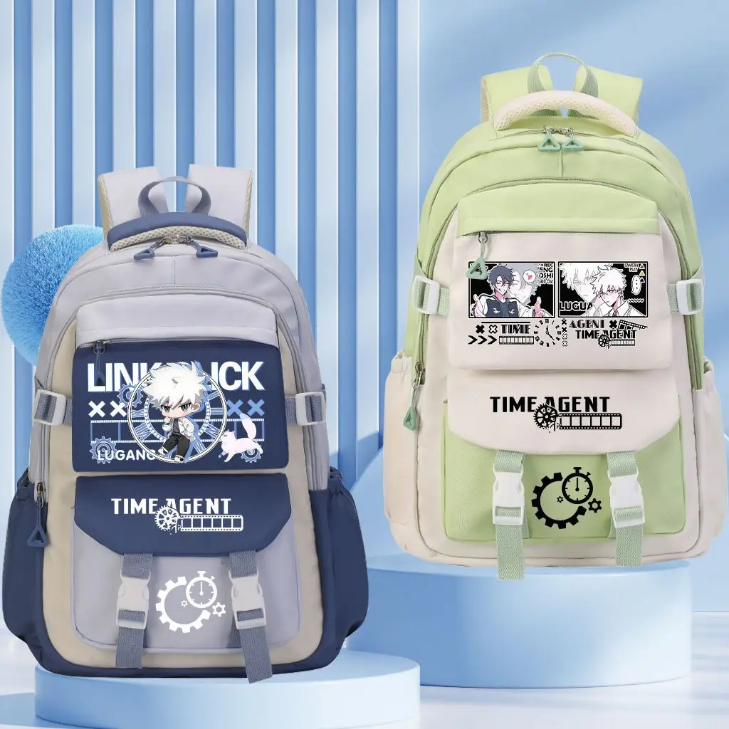Link Click Cartoon Backpack Large Capacity Student Schoolbag 1-6 Grades Boys Girls Spine Relief Backpack Children School Bag