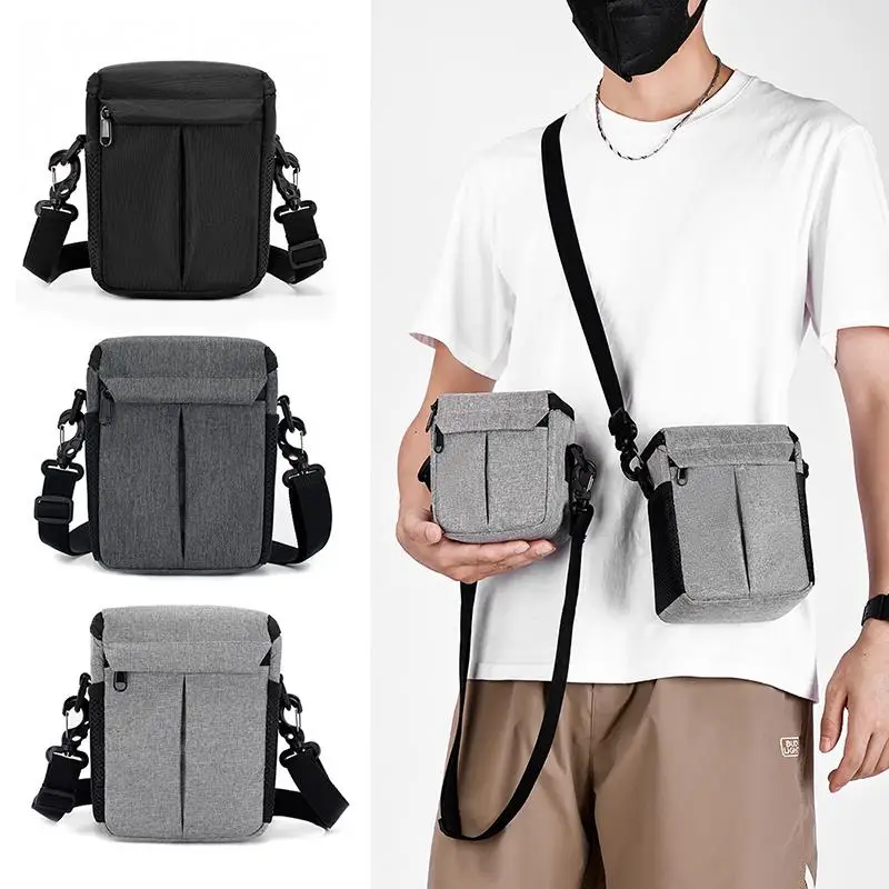 Shockproof Wear Resistant Camera Bag Adjustable Strap Crossbody Shoulder Pouch for Small Action Cameras Hiking Trip Use