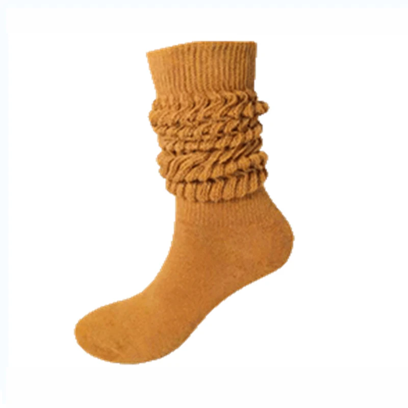 Casual Sock Heavy Socks Cotton Socks Socks High Women Men Solid Scrunch Knee