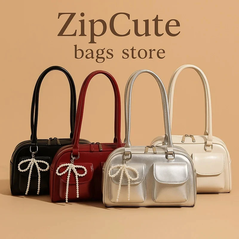 

Women's Fashionable Bowknot Underarm Bag, Korean Edition, New Simple Leisure Pillow Bag, Versatile Fashionable Shoulder Bag