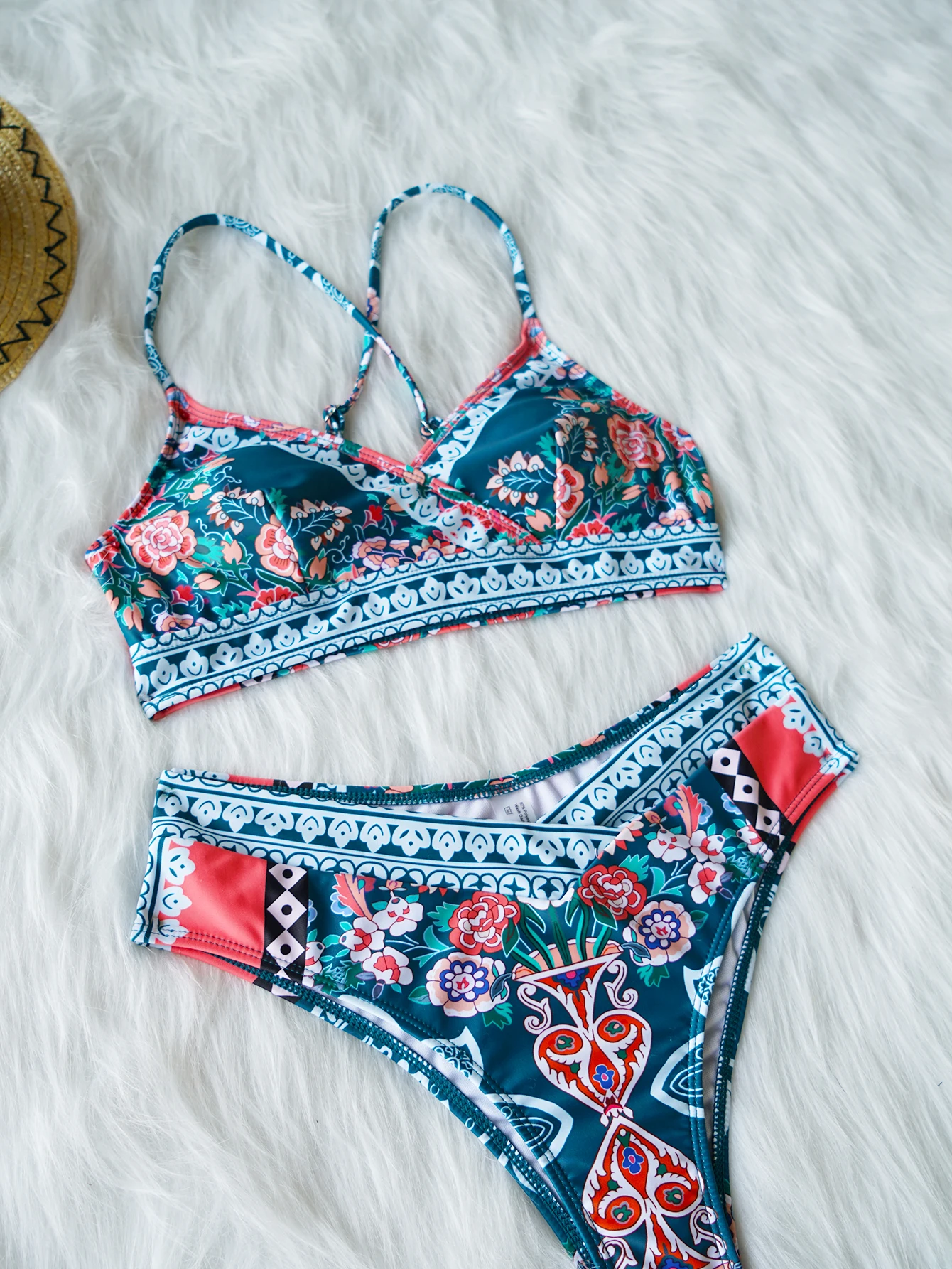 Swimsuit Women Two Piece Swimwear 2024 Letter Bikini Set