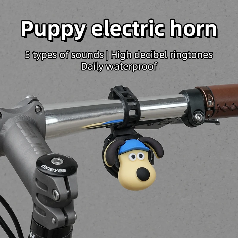 

Электрический звуковой сигнал для щенка с рисунком 110 дБ, регулируемая громкость, 5 режимов, перезаряжаемый забавный велосипедный звонок типа C