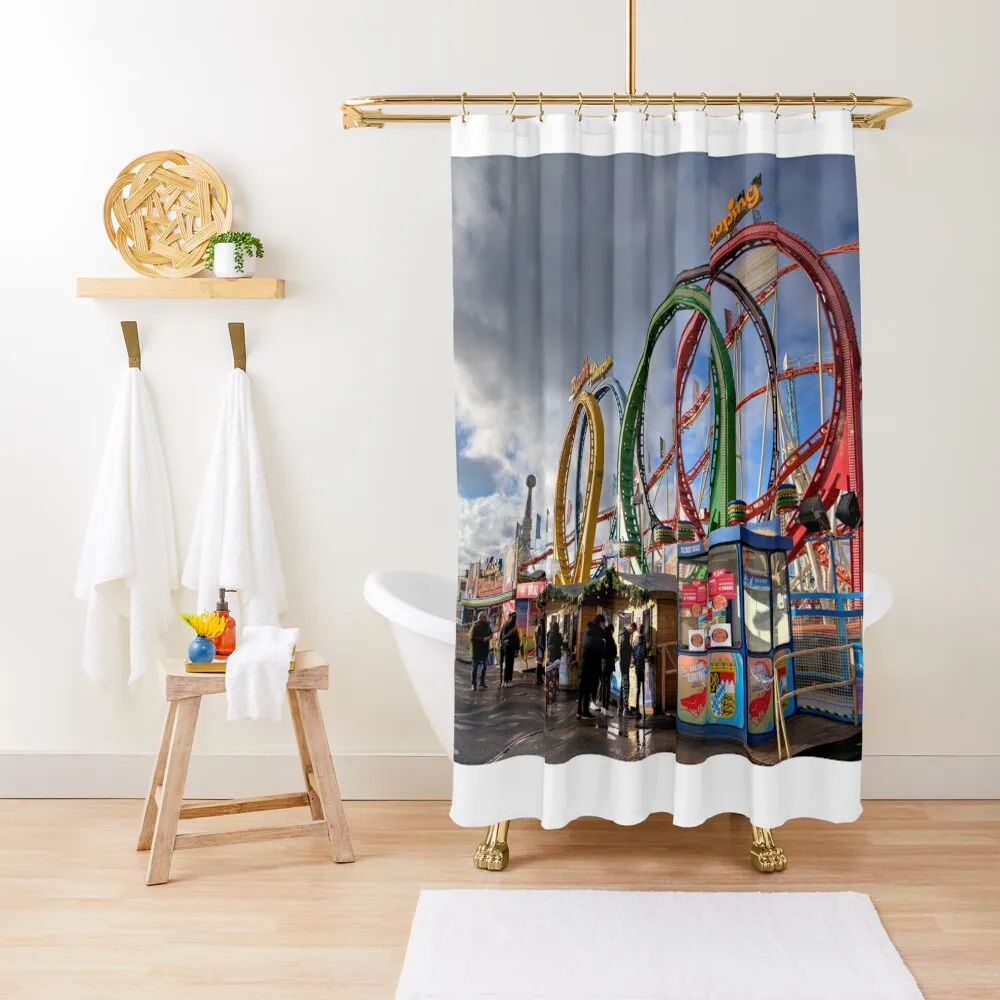 

Hyde Park Coaster Shower Curtain Washable Waterproof Fabric Shower Waterproof Shower And Anti-Mold Curtain