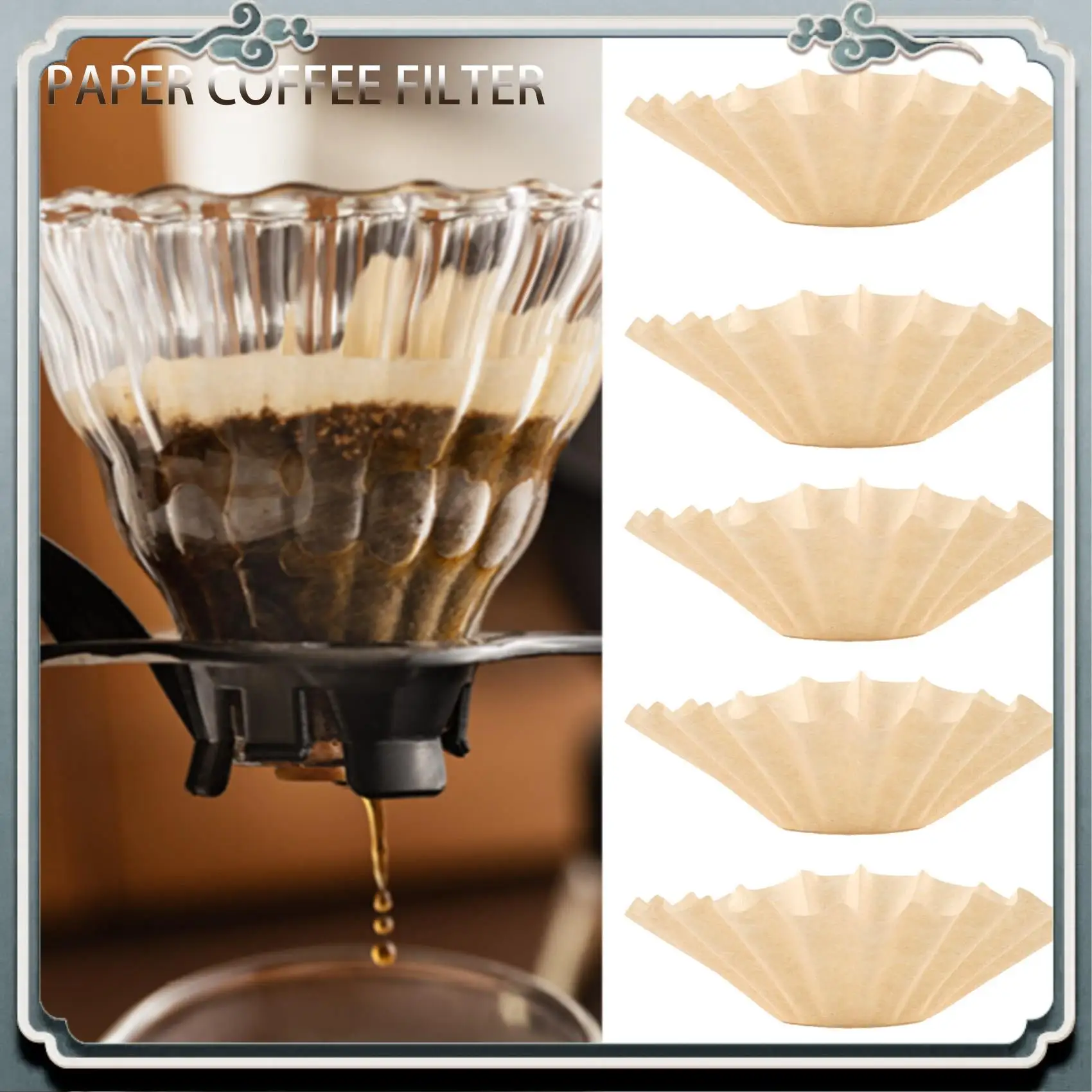 100 Pcs 1-4 Cup Basket Coffee Filters Basket Filters Disposable Paper Coffee Filters For Home Office Use Brown Top-Rated
