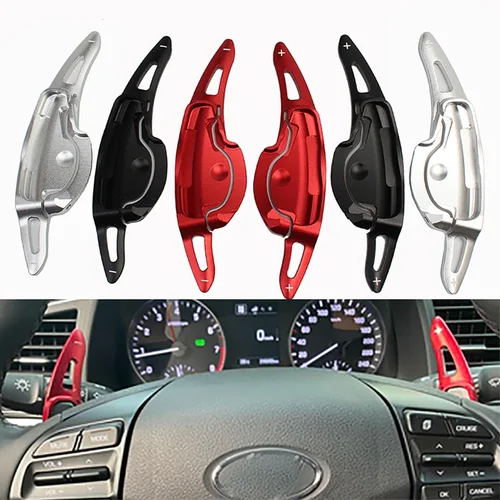 Imagen 2 del producto Pegatina de palanca de cambios extensor de paleta de cambio DSG para volante, accesorios para coche Hyundai Santafe TM Palisade LX2 2018-2021