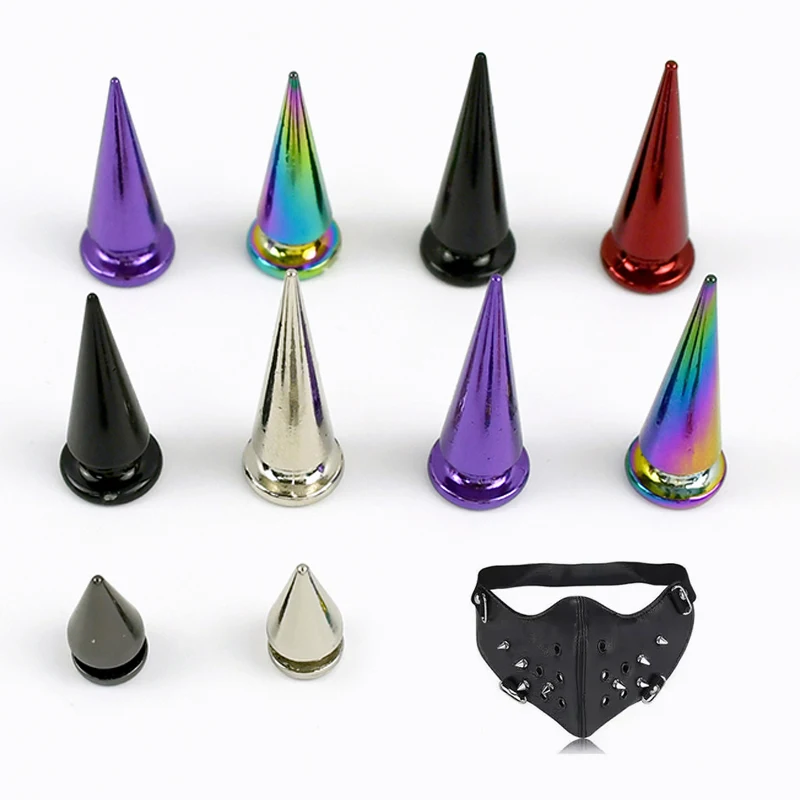 

10/20Pcs Garment Decor Metal Spikes Screwback Cone Studs Shoes Clothes Rivets Bag Bottom Nails DIY Leather Hardware Accessories