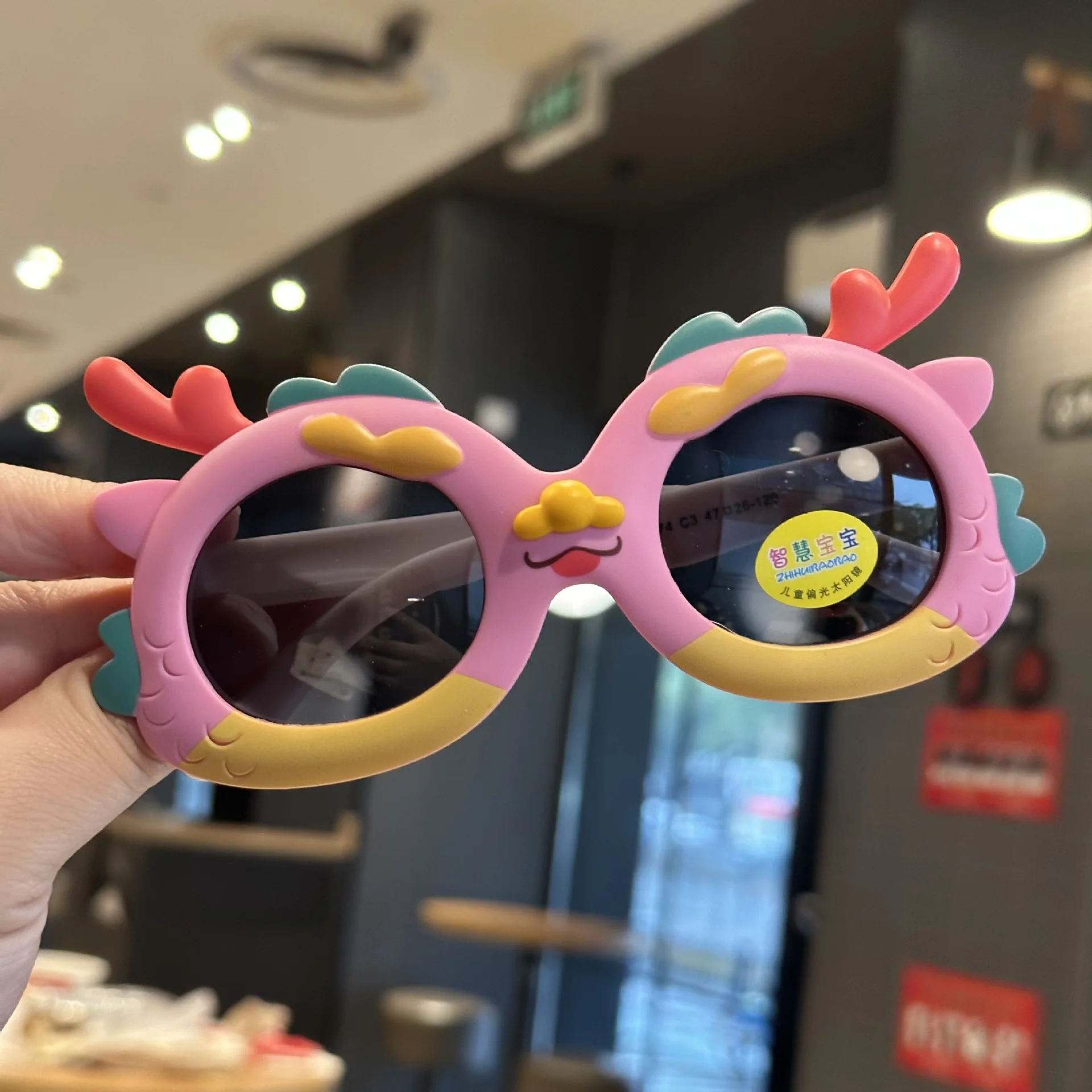 New China the Year of the Loong Cartoon Style Silicone Children Polarized Sunglasses Fashion Baby Cute Dragon Anti UV Goggles