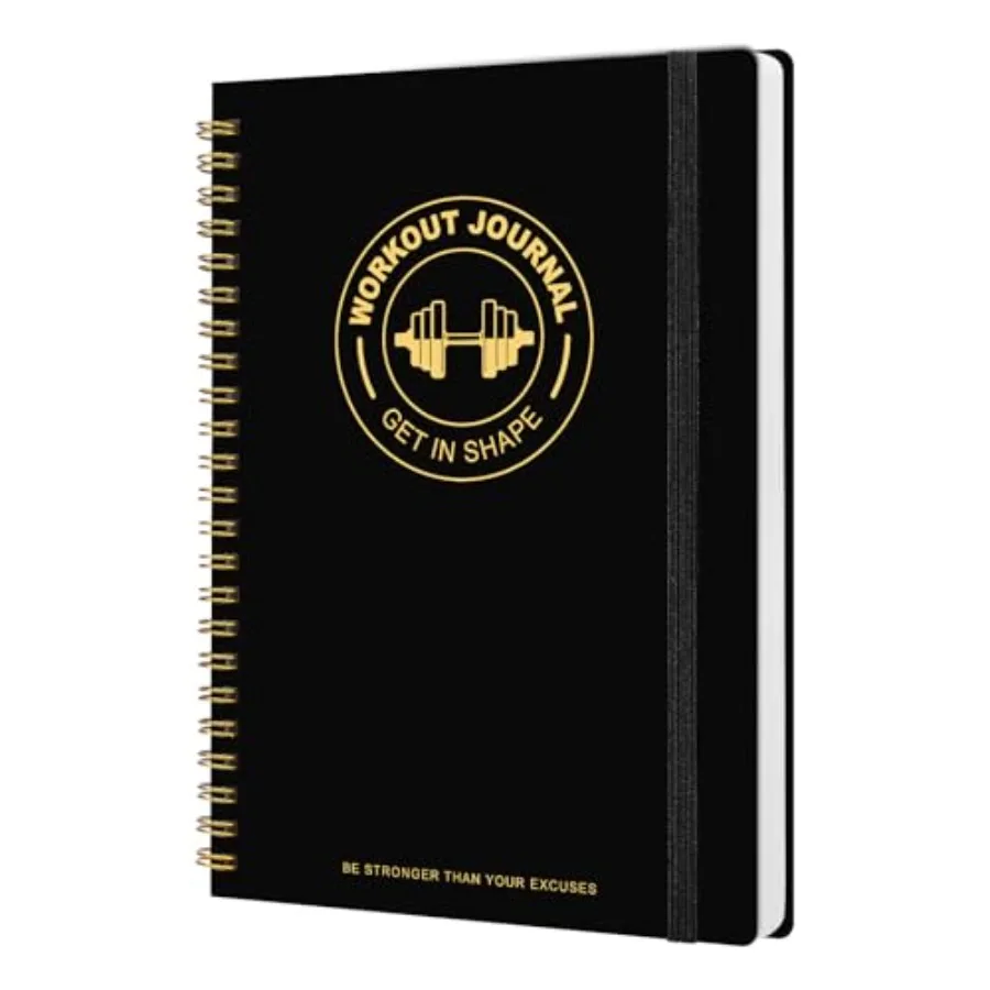 

Workout and Fitness Journal for Woman Man 8.5" x 6" Daily Exercise Log Notebook Personal Health Meal Planner for Weight Loss Gy
