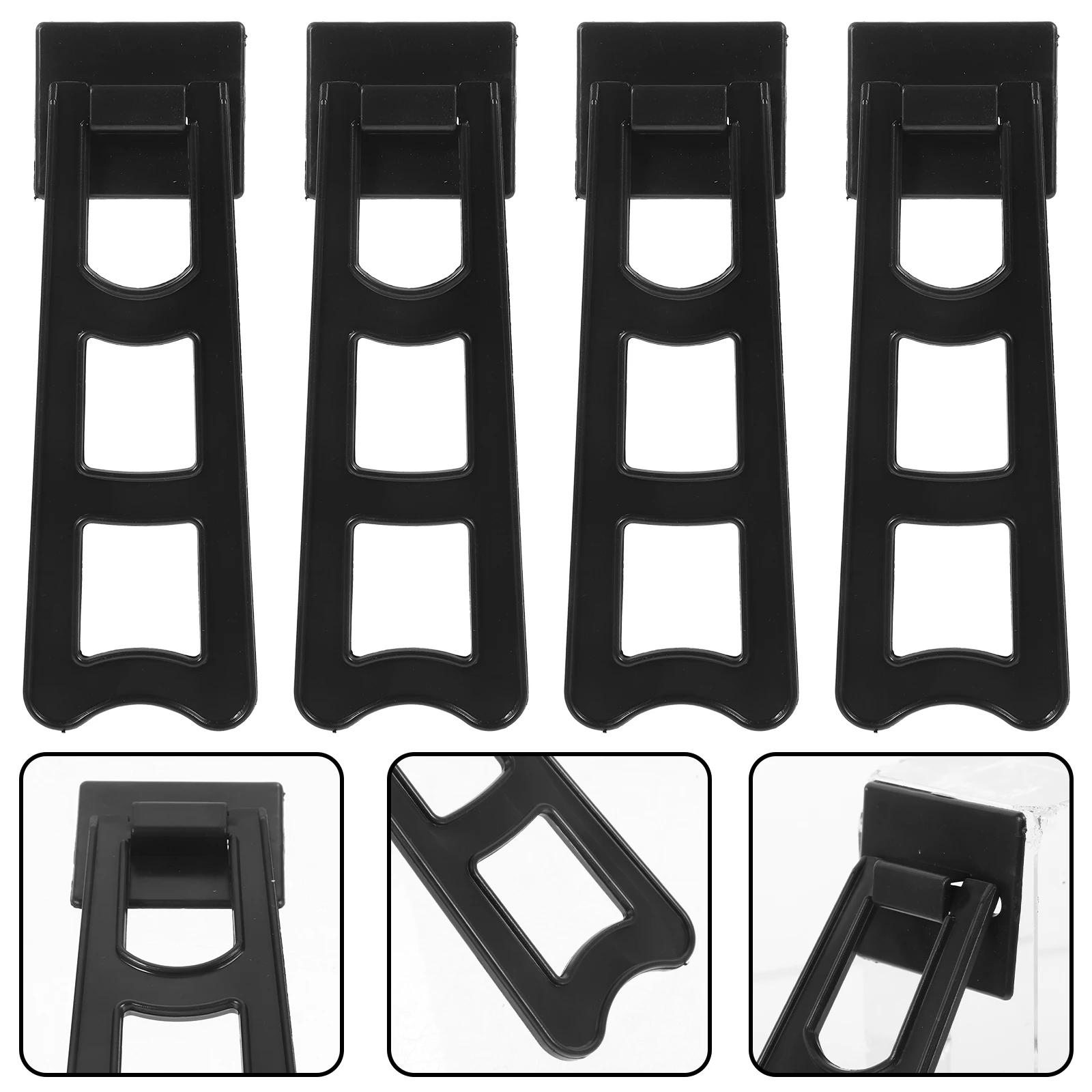 20 Pcs Easel Backs Self-adhesive Photo Frame Stand Picture Holder Backrest Displaying Black