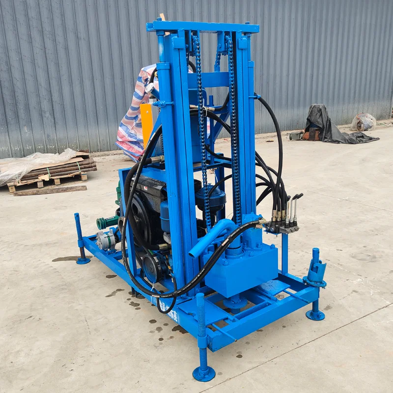 Factoroy Hydraulic Rotary Drilling Rig Portable Diesel Small Water Well Drill Machine150M Deep Water Well Drilling Rig Machine