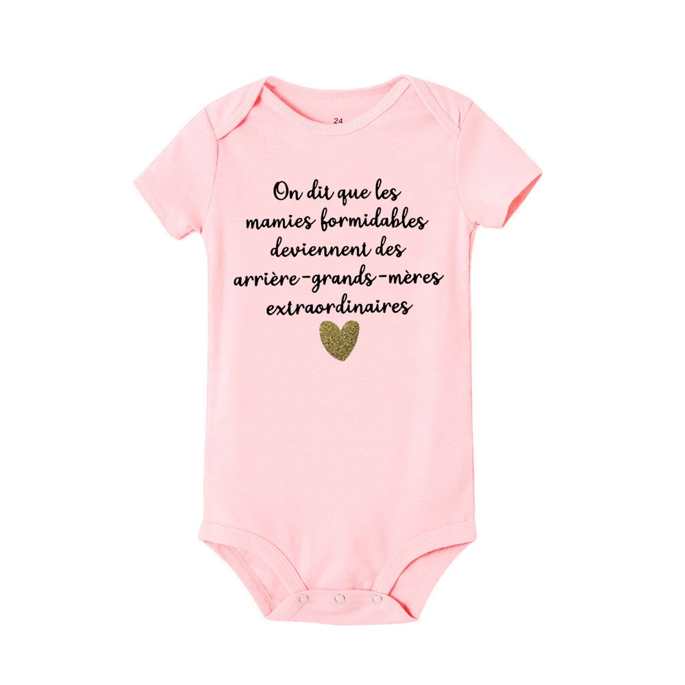 They Say That Great Grandmas Become Amazing Great-grandmothers Baby Romper Newborn Short Sleeve Bodysuit French Infant Jumpsuit