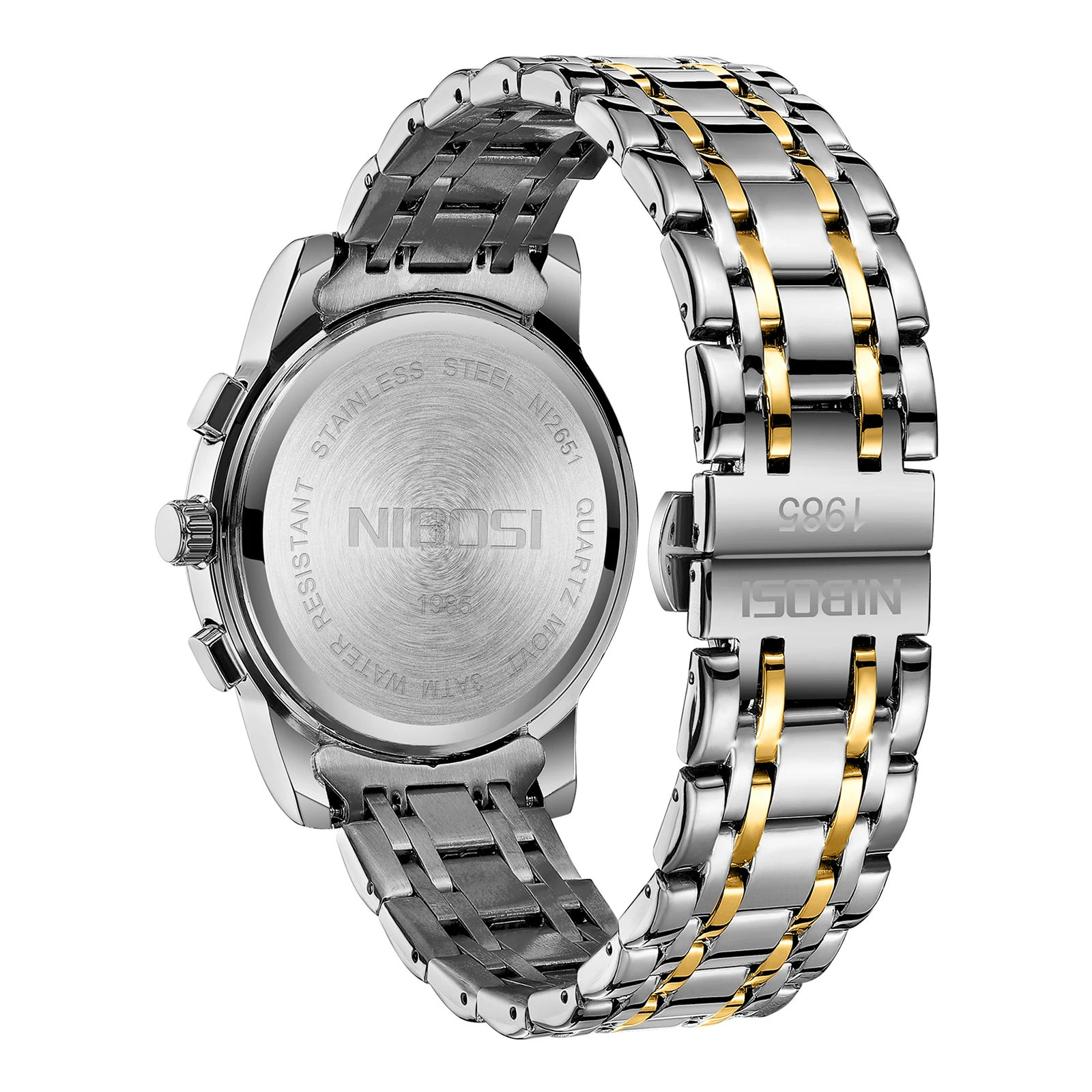 Nibosi Mannen Horloges Topmerk Luxe Sterrenhemel Horloge Mannen Waterdicht Date Lichtgevende Chronograaf Quartz Horloge Voor Mannen Reloj Hombre