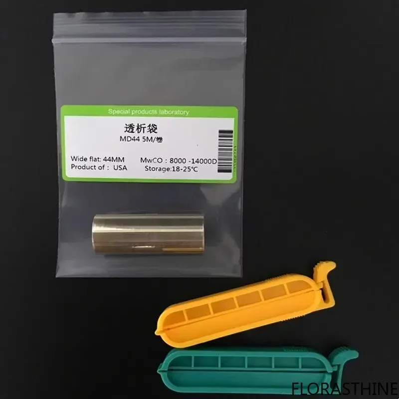 5 Meters/Roll Lab Dialysis Membranes Regenerated Cellulose Dialysis Tubing MWCO3500 /7000/ 8000-14000 Scientific Research