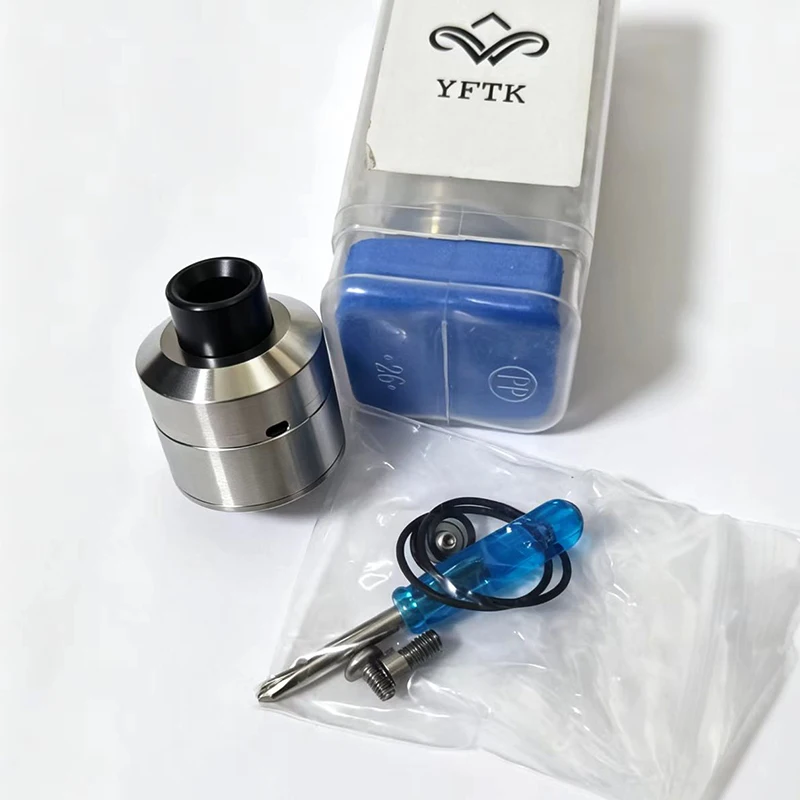YFTK Style Pocket RDA 316SS 22mm Dual Post Design Single Coil Rebuildable Tank with BF Pin Dripping HAKU Hardware accessories