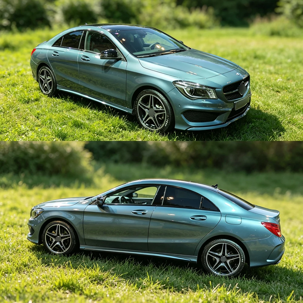 For Mercedes Benz CLA C117 2014-2019 Window Chrome Delete Blackout ABC Pillars Glossy Black Stickers