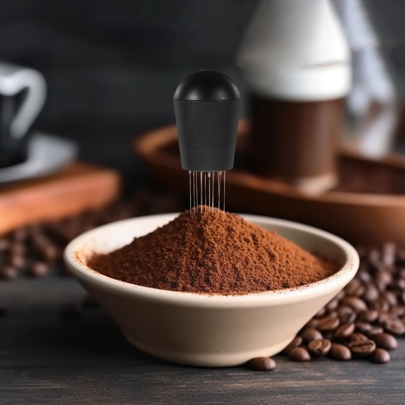 إبرة توزيع القهوة من الفولاذ المقاوم للصدأ أداة تحريك الإسبريسو كفاءة كسر التثبيت لعنصر المطبخ أفضل #5