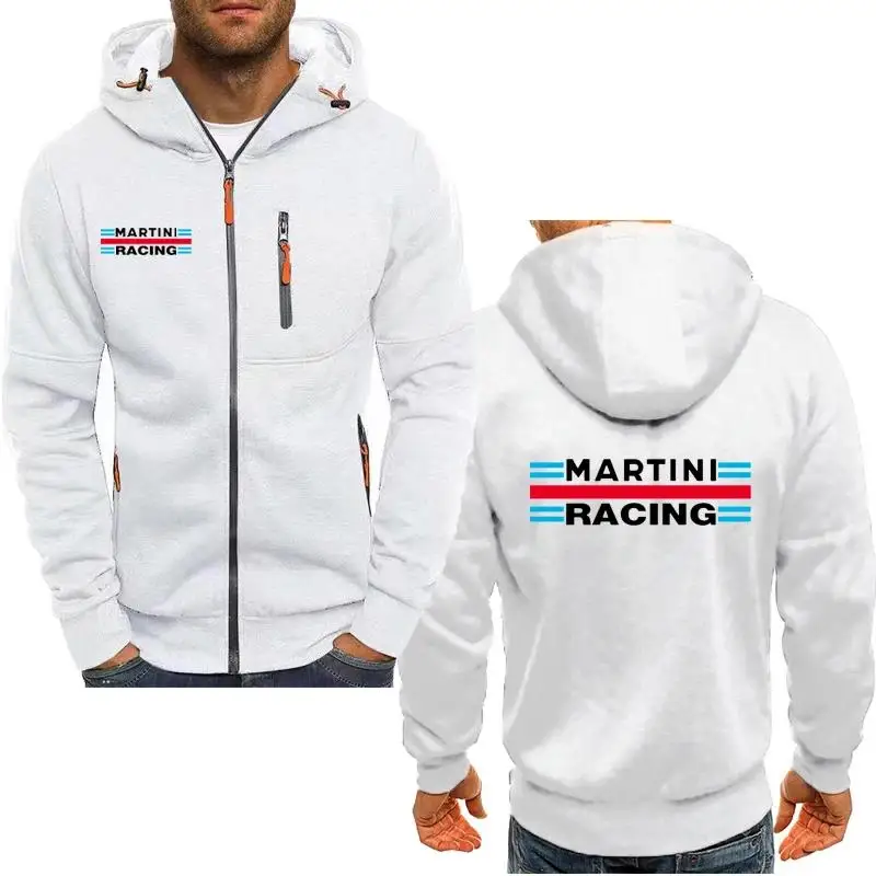 Men\'s hoodie Jackets Martini Racing Print Fashion Casual Coats Spring Autumn Zipper Hoodies Sweatshirt High Quality cotton Tops