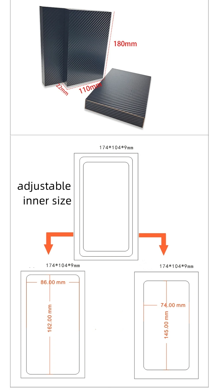 Flip Top Customized Design Luxury Cardboard Packaging Black Paper Package Empty Mobile Phone Box 4a1