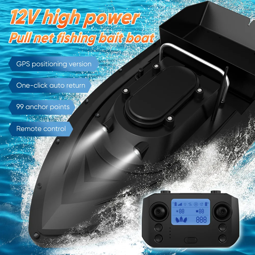 RC Fishing Bait Boat 400-500M Wireless Remote Control Fishing Feeder Boat Ship 18000mAh Battery 1.5KG Load