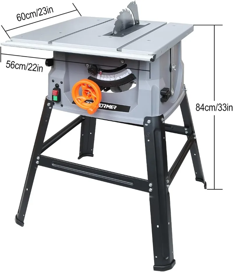 

Дюймовая настольная пила с подставкой, портативная настольная пила 15 А, 5000 об/мин, 45 ° Настольная пила для конической резки для деревообработки