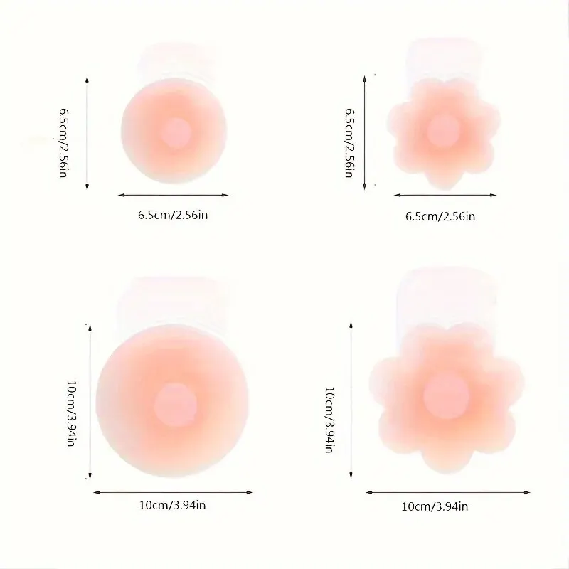 1Pairs Silicone Nipple Cover Lift Up Bra Sticker Adhesive Invisible Bras Chest Patch for Women Reusable Chest Breast Petals Pads