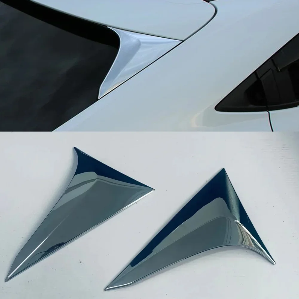 For Honda HRV HR-V Vezel 2021 2022 Chrome ABS Rear Tail Window Spoiler Triangle Molding Cover Kit Trim Car  car covers