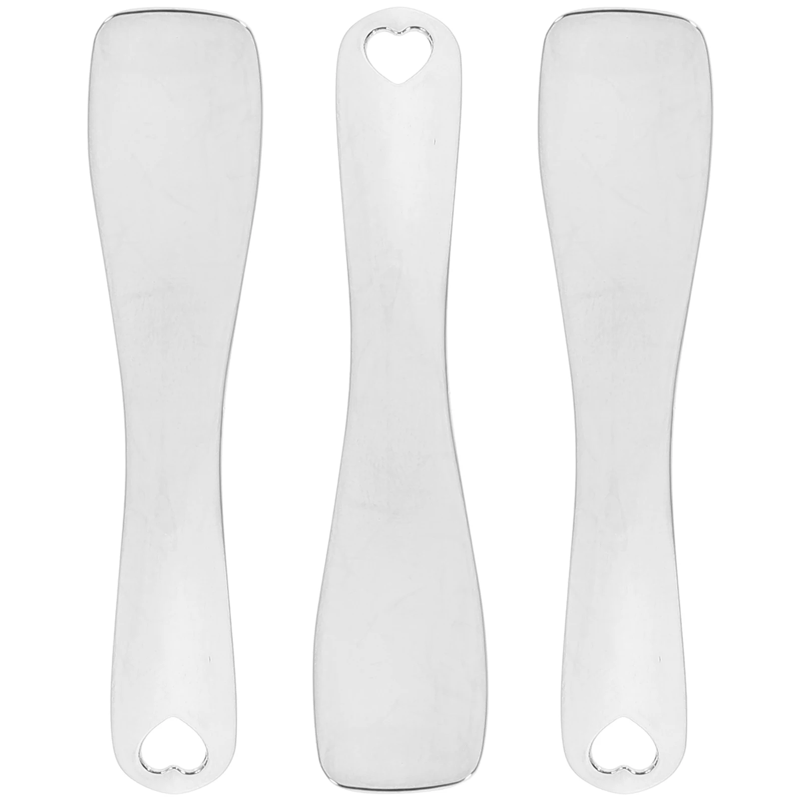 

3 Pcs Small Makeup Spoon Facial Cream Spoons Massager Silver Eye Treatment Tool