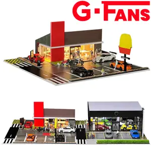 G-FANS 1:64 LEDライトジオラマ,フード,ハンバーガー,店舗,ラマボー,シーンモデル,駐車場付き - AliExpress G-FANS 1:64 LEDライトジオラマ,フード,ハンバーガー,店舗,ラマボー,シーンモデル,駐車場付き - AliExpress