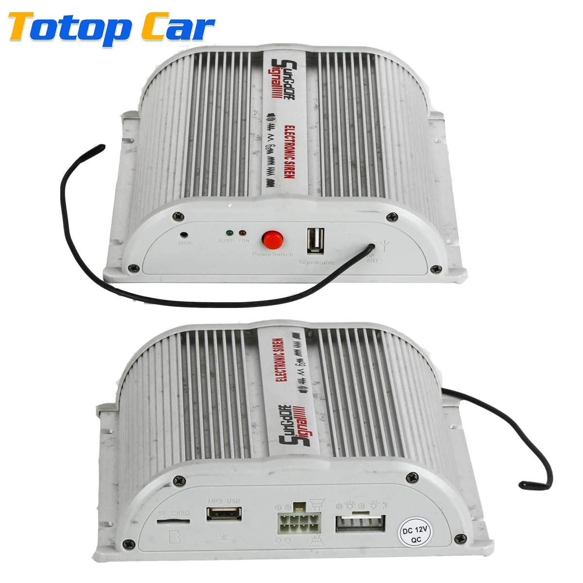 400W Car Police Siren System Electronic Amplifier 15 Sound With Bluetooth Function Auto Police Fire Kit