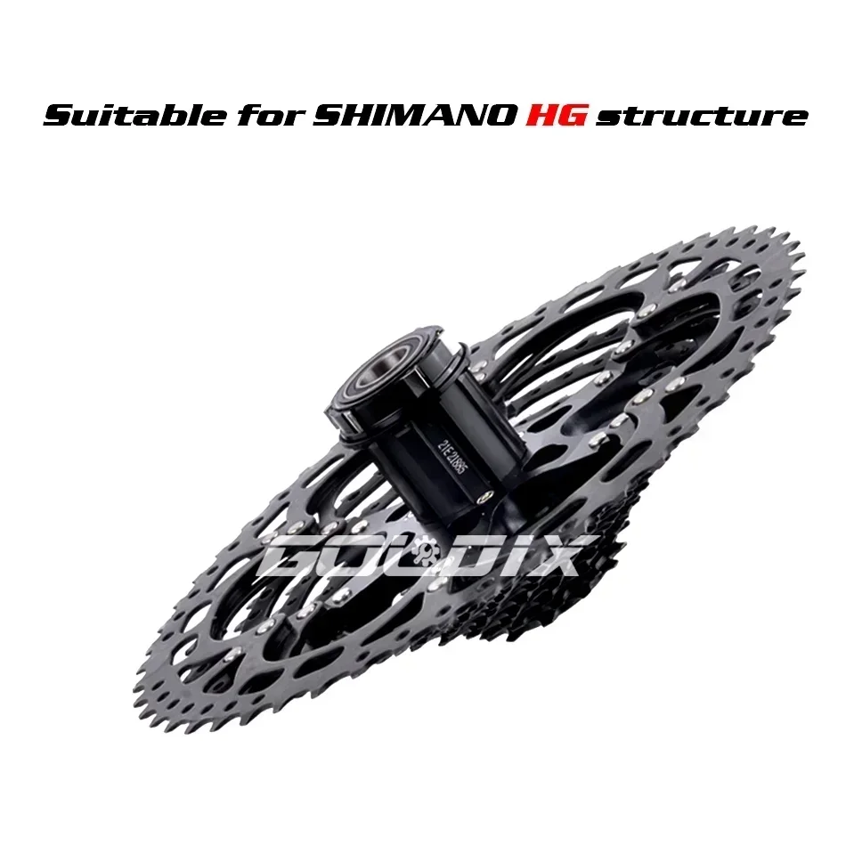 GOLDIX MTB Black Cassete 8/9/10/11/12 Speed 40/42/46/50/52T  Bicycle Sprocket for Shimano HG 8/9/10/11/12v Bicycle  Freewheel