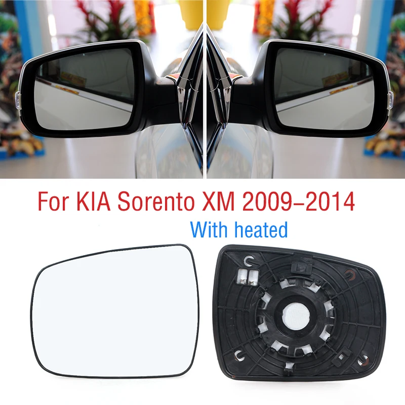 Voor Kia Sorento Xm 2009 2010 2011 2012 2013 2014 Auto Exterieur Vleugel Deur Side Achteruitkijkspiegel Lens Glas Met verwarming Verwarmd