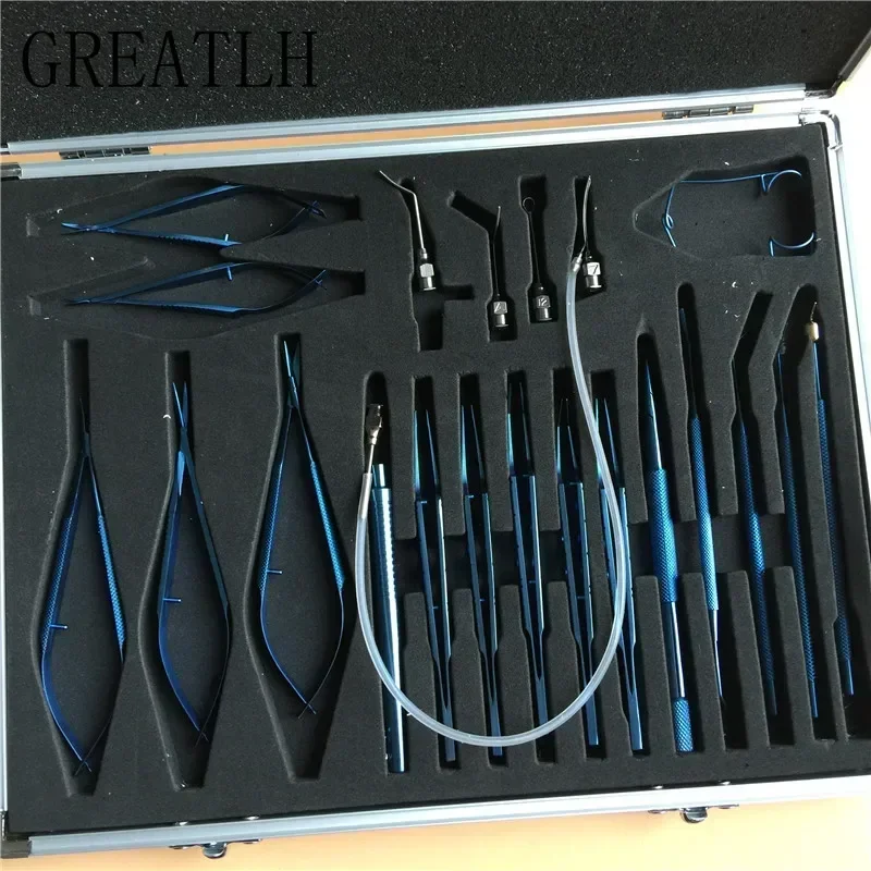 21pcs Titaniums Cataracts Set  Surgicals Eye Ophthalmics Instruments