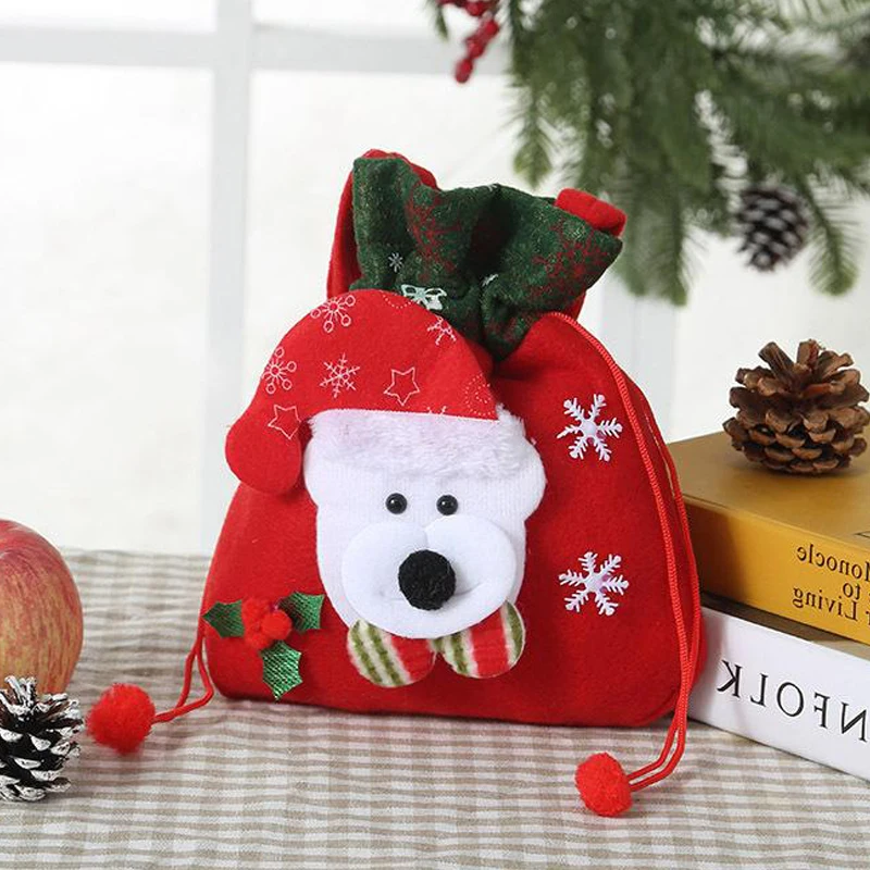 Christmas Apple Bag Christmas Eve Gift Bag Christmas Decoration Tote Pocket