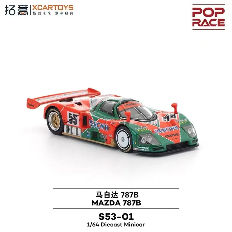 POP RACE 1:64 Mazda 787B 1991 Le Mans Champion voiture peinture alliage voiture modèle Collection cadeau