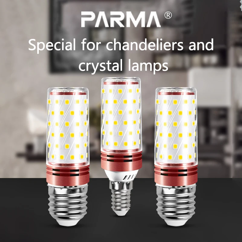 E14 screw socket E27 corn lamp, household lighting, ultra-bright chandelier, three-color variable light energy-saving bulb