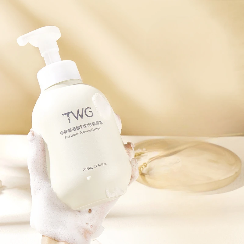 500g  TWG Rice Fermented Amino Acid Bubble Cleansing Mousse Cleansing Mild Moisturizing Foam Cleansing Cream