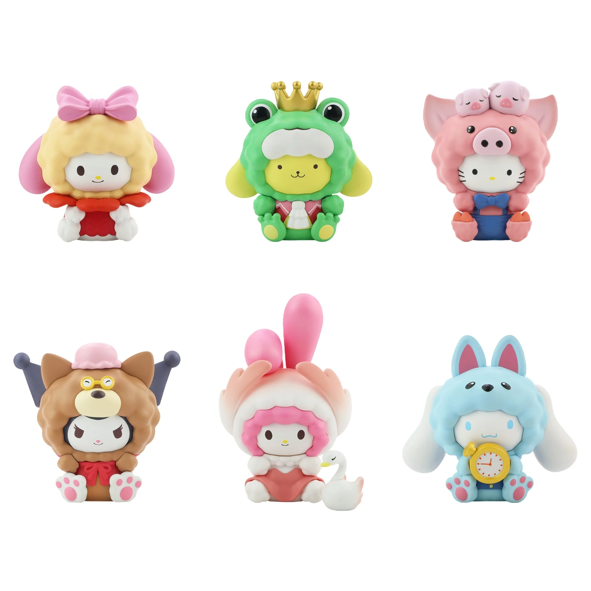 

Сказочная серия, слепая коробка, игрушки Kuromi My Melody, ручная модель, коллекционные фигурки, украшение для рабочего стола, топперы для торта, автомобильные украшения