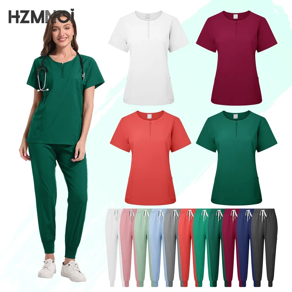 

Pet grooming institution Scrubs set High Quality Spa Uniforms Unisex V-Neck Work clothes Medical suits clothes Scrubs Tops Pants